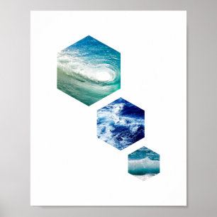 Póster Poster Ocean Hex