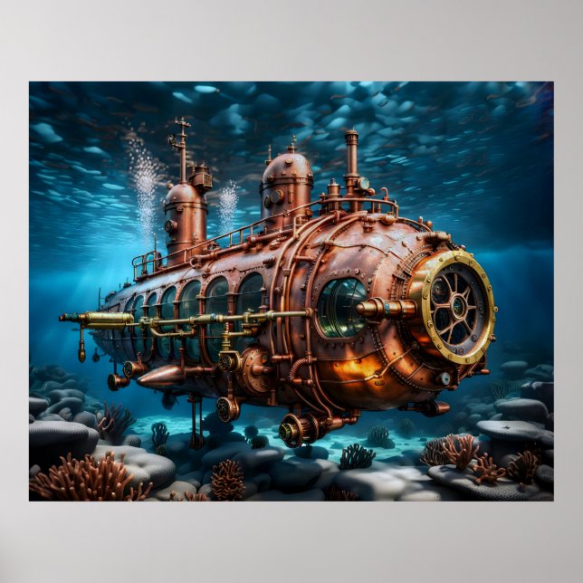 Póster Poster Ocean Steampunk (Frente)
