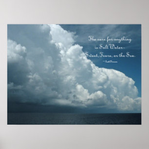 Póster Poster oceánico de purga de agua salada