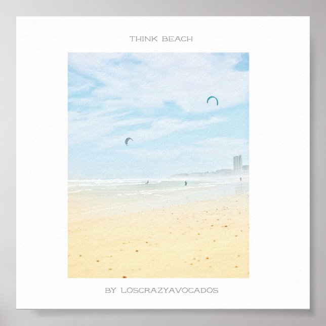 Póster Poster Océano Think Beach de Ciudad del Cabo (Frente)