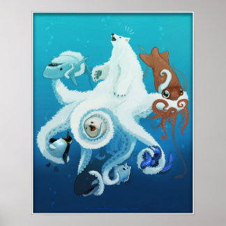 Póster Poster Octo-bear Royalle