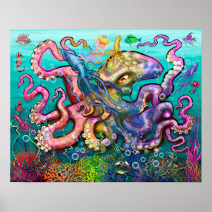 Póster Poster Octopus Squid