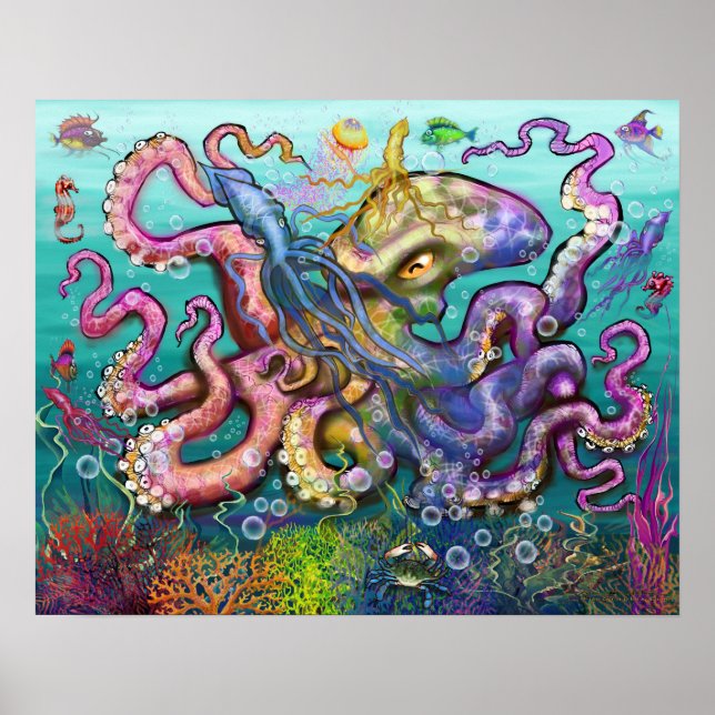 Póster Poster Octopus Squid (Frente)