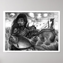 Póster Poster ocular muerto de Vannak sosteniendo un pez 
