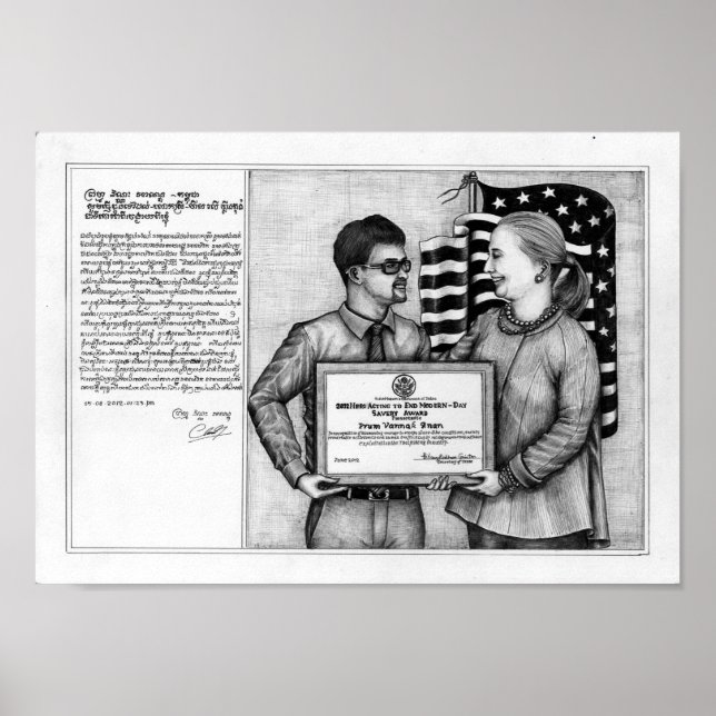 Póster Poster ocular muerto de Vannak y Hillary Clinton 1 (Frente)