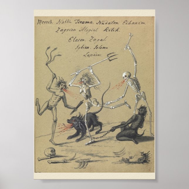 Póster Poster oculto vintage (Frente)