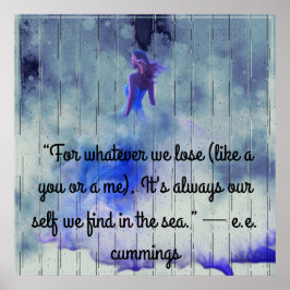 Póster Poster of a Women and the Sea