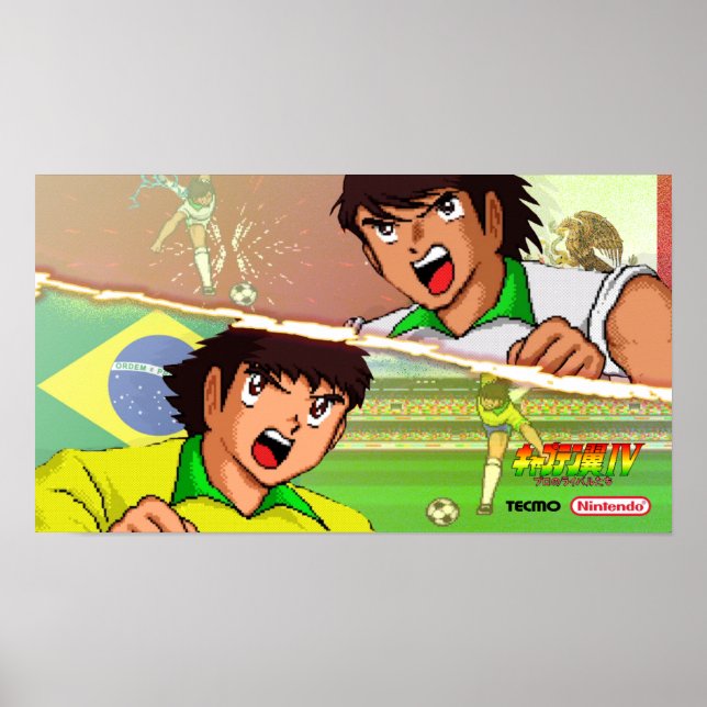Póster Poster of CAPITAN TSUBASA 4 SNES  (Frente)