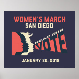 Póster Poster oficial de marzo San Diego marzo de las