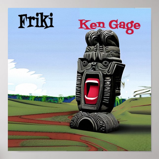 Póster Poster oficial del álbum de música Ken Gage Friki (Frente)