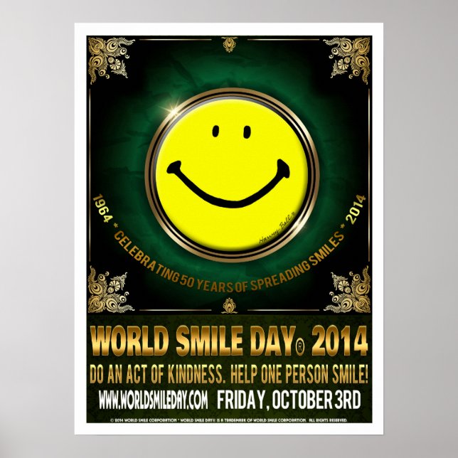 Póster Poster oficial del Día Mundial de la Sonrisa® 2014 (Frente)