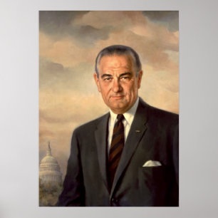 Póster Poster oficial del retrato de Lyndon Johnson