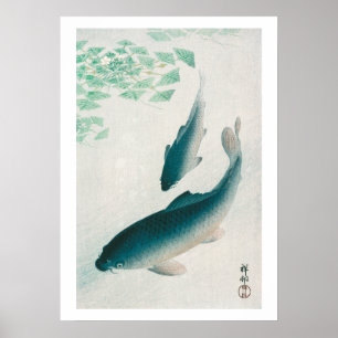PÓSTER POSTER : OHARA KOSON : CARP/KOI 1926