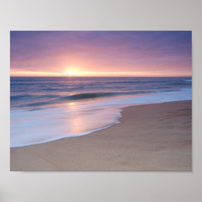 Póster Poster: Olas tranquilas de playa (Frente)