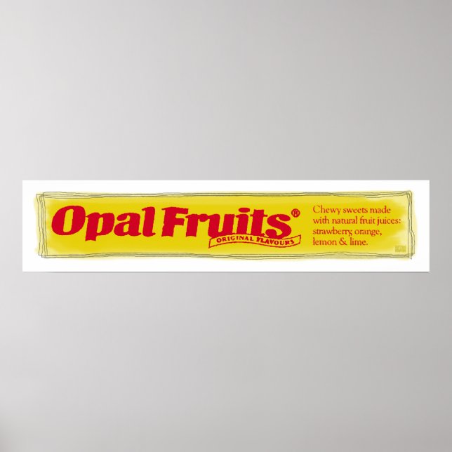 Póster Poster Óptico de Frutas (Frente)