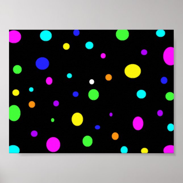 Póster Poster-orbs de color (Frente)