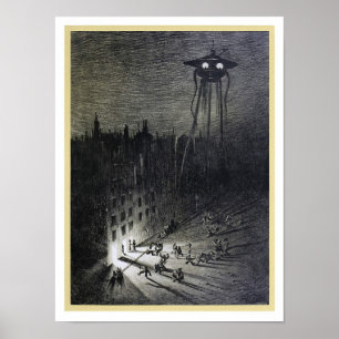 Póster Poster original de invasión alienígena de 28"×20"