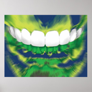 Póster Poster ortodoncista de diseño de dientes delantero