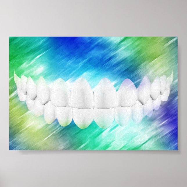 Póster Poster ortodoncista perfecto para los dientes blan (Frente)
