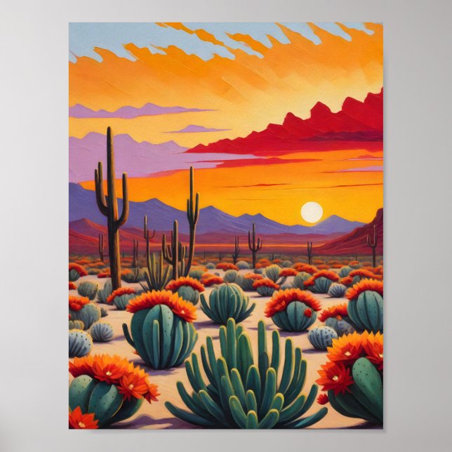 Póster Poster paisajista del desierto (Frente)