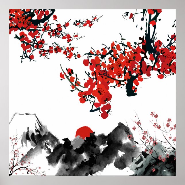 Póster Poster paisajista japonés (Frente)