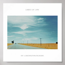 Póster Poster paisajístico de la ruta de la vida en línea