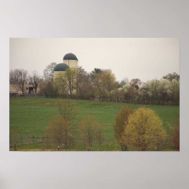 Póster Poster paisajístico del país (Frente)