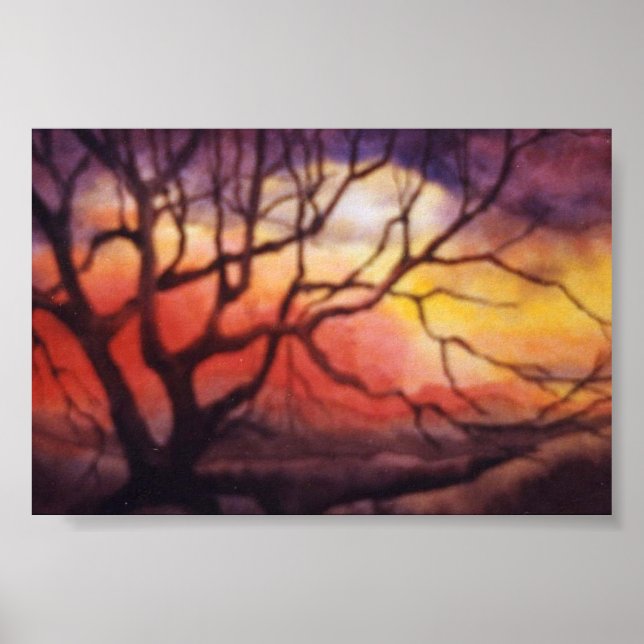 Póster Poster paisajístico del país (Frente)