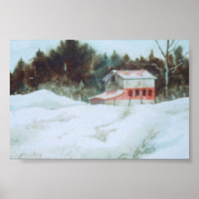 Póster Poster paisajístico del país (Frente)