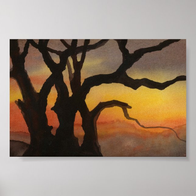 Póster Poster paisajístico del país (Frente)