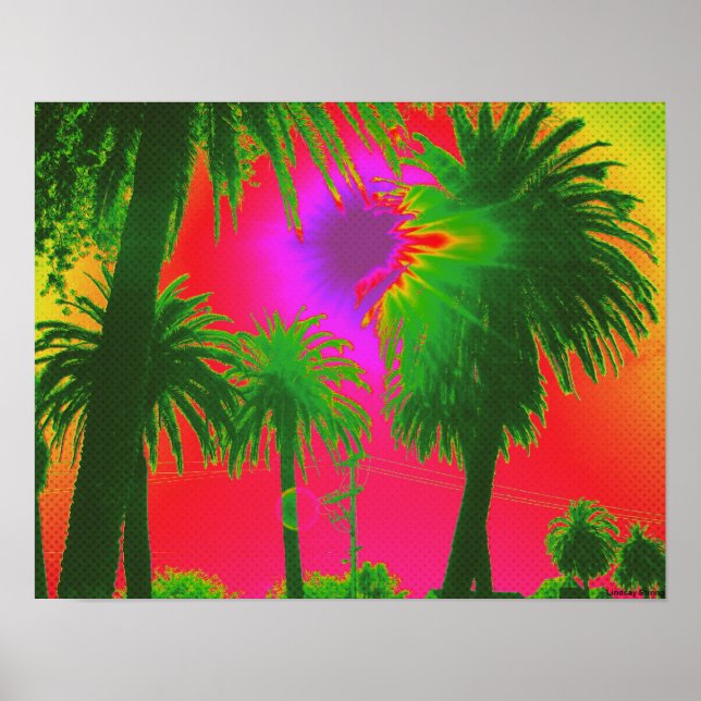 Póster poster "Palms" - Tamaño pequeño (17" x 13") (Frente)