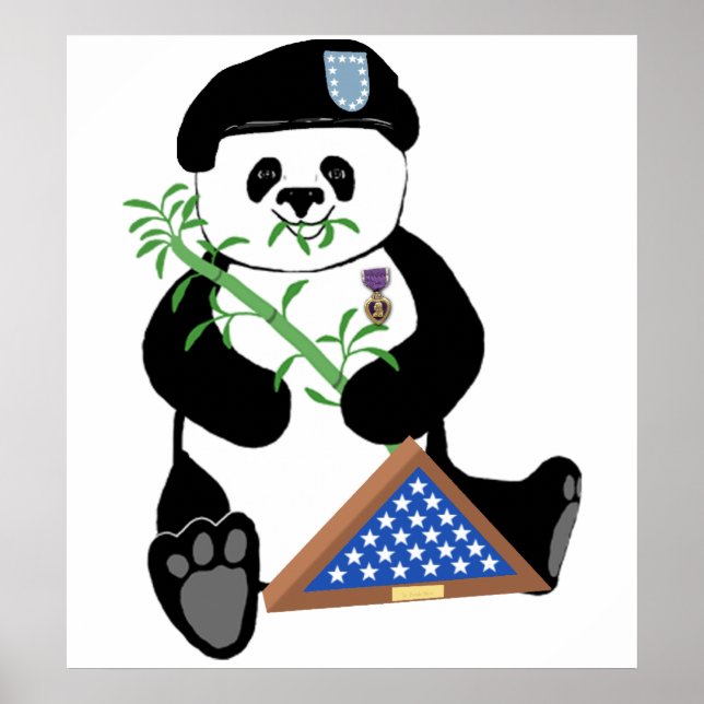 Póster Poster Panda del Día de las Fuerzas Armadas (Frente)