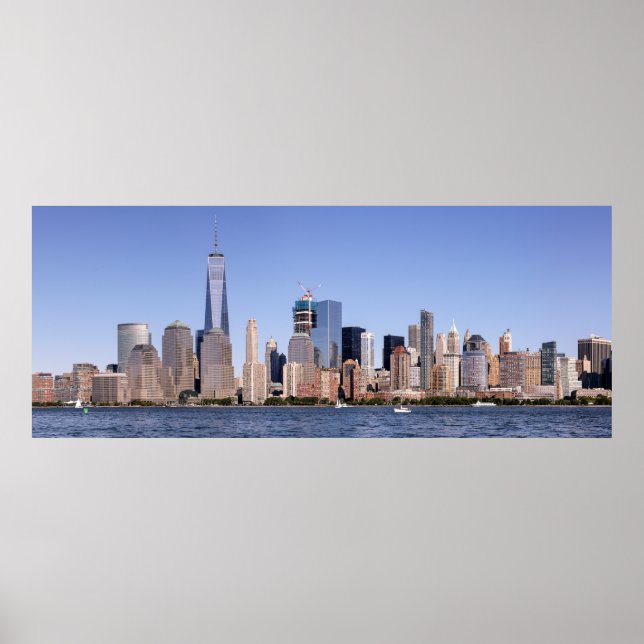 Póster Poster Panorama del Bajo Manhattan (Frente)