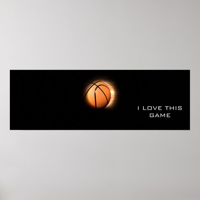 Póster Poster Panorámico de Baloncesto (Frente)