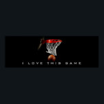 Póster Poster Panorámico De Baloncesto Me Encanta Este Ju<br><div class="desc">Me Encanta Este Juego. Popular Deportes - Imagen de la pelota de baloncesto.</div>