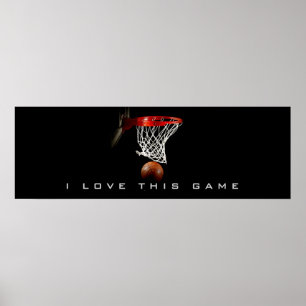 Póster Poster Panorámico De Baloncesto Me Encanta Este Ju