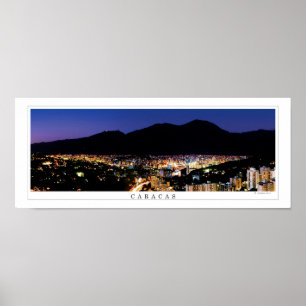 Póster poster panorámico de Caracas Avila