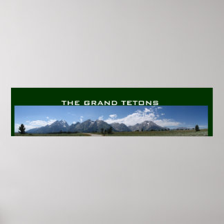 Póster Poster panorámico de Grand Tetons