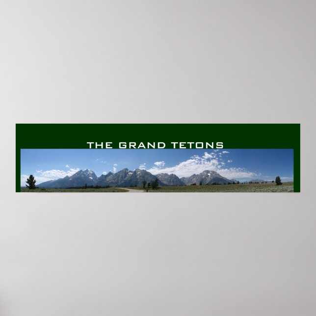 Póster Poster panorámico de Grand Tetons (Frente)
