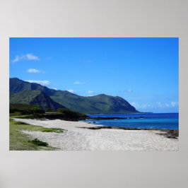 Póster Poster panorámico de Hawái Coast View