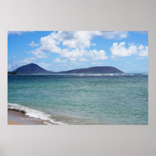 Póster Poster panorámico de Hawái Coast View