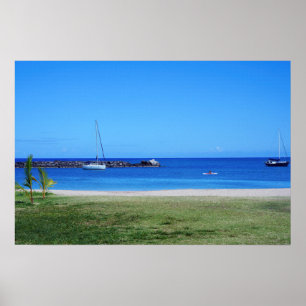 Póster Poster panorámico de Hawái Coast View