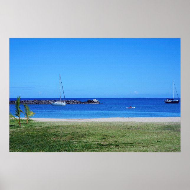 Póster Poster panorámico de Hawái Coast View (Frente)