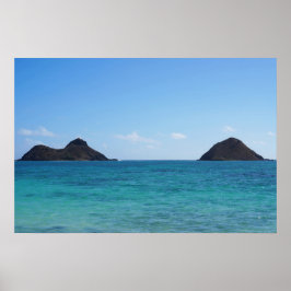 Póster Poster panorámico de Hawaii Ocean View