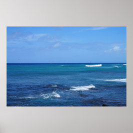 Póster Poster panorámico de Hawaii Ocean View