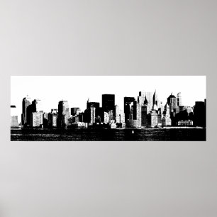 Póster Poster panorámico de New York City