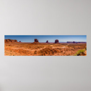 Póster Poster Panorámico del Desierto del Valle del Monum