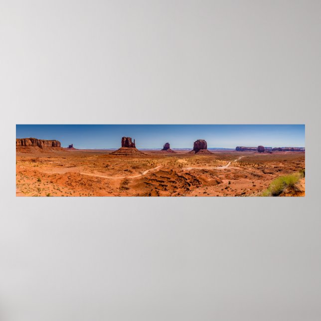 Póster Poster Panorámico del Desierto del Valle del Monum (Frente)