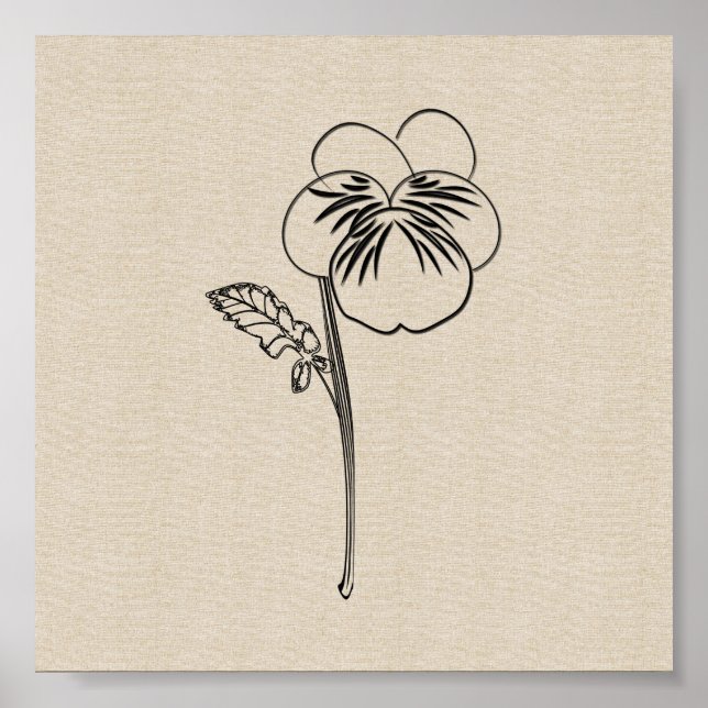Póster Poster Pansy Flower (Frente)
