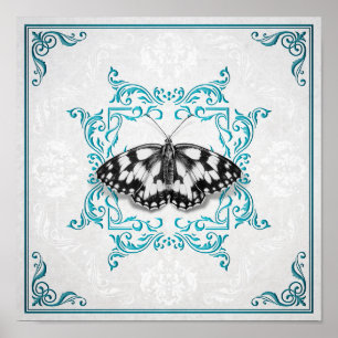 Póster Poster Papillon Entimologiste